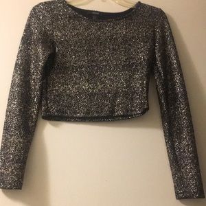 Midriff , black with silver